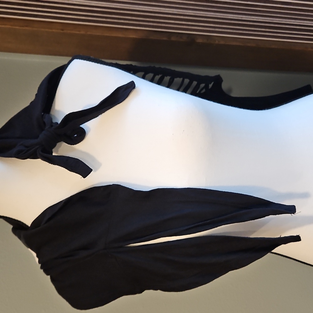 Skeleton Tank Top Side Cut Outs Hip Ties Black White Ribcage Sz M - Picture 11 of 12